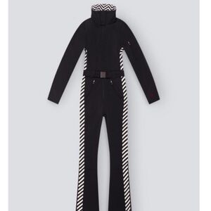 Perfect Moment Black and White Chevron Jumpsuit